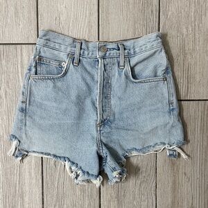 Agolde Light Blue Denim Women's Shorts